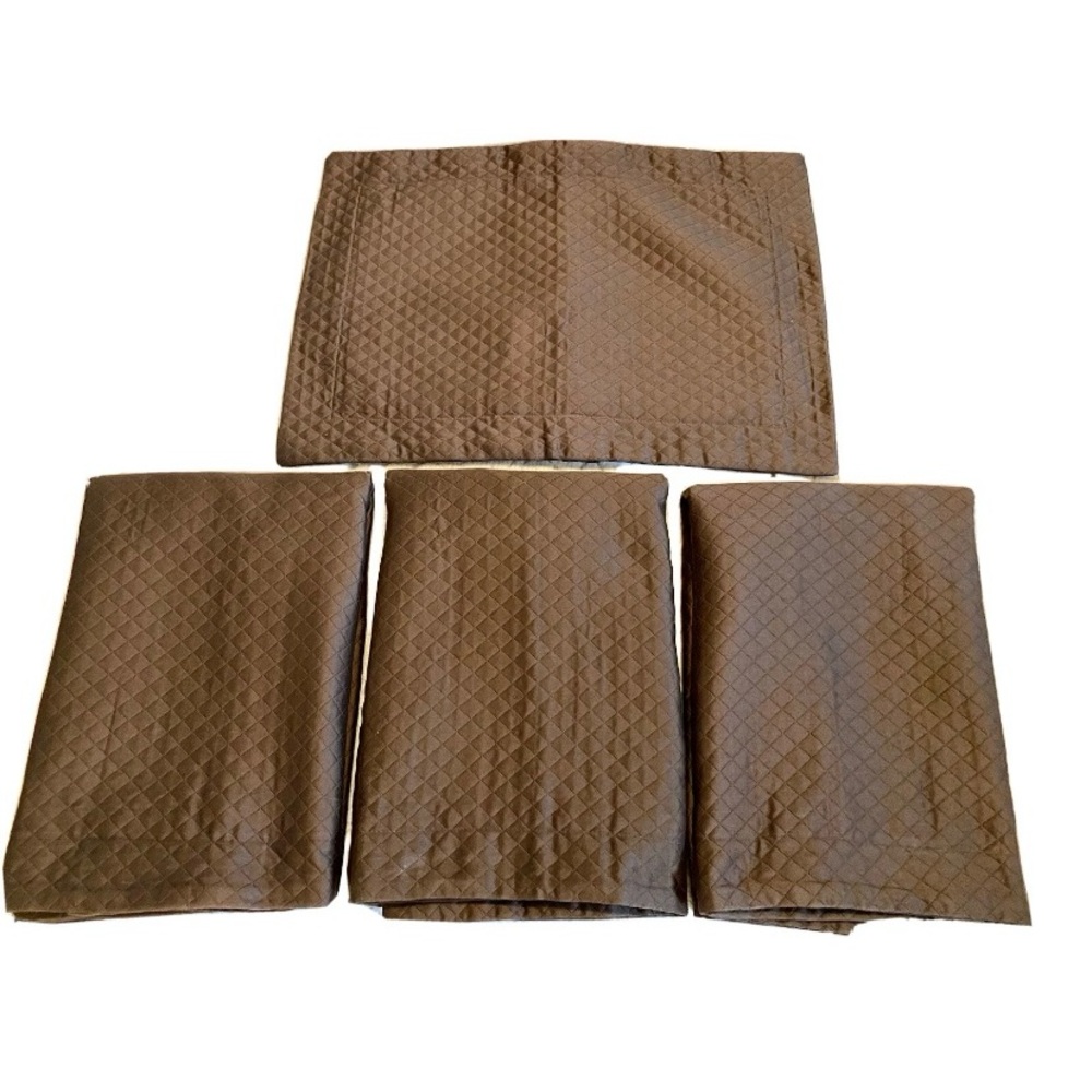 4 Restoration Hardware Belgian Flax mini diamonds Euro+ Lumbar shams Bundle